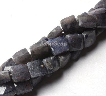 Amazing Blue Iolite Faceted Rectangle Shape Beads, Iolite Faceted Gemstone Beads,Briolette Iolite Handmade Jewelry Making Beads For Crafts