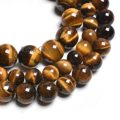 15" Strand AAA Quality Tiger Eye Smooth Round Ball Gemstone Beads,8,10,12 mm Tiger Eye Plain Round,.8 mm Drill Hole Gemstone Loose Bead SALE