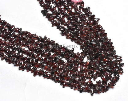 Natural Red Garnet Handmade Smooth Drop Tiny Gemstone Beads,13"Garnet Uneven Teardrop Bead, Garnet Side Drill Bead Jewelry Making Craft SALE