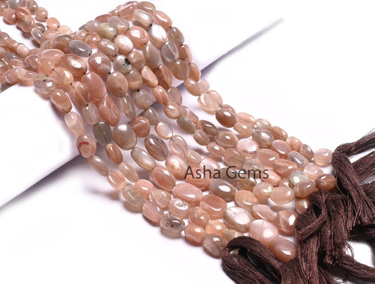 Beautiful Chocolate Moonstone Smooth Oval Handmade Beads,12.5" Fine Natural Chocolate Moonstone Oval Gemstone Beads Jewelry Handicraft SALE