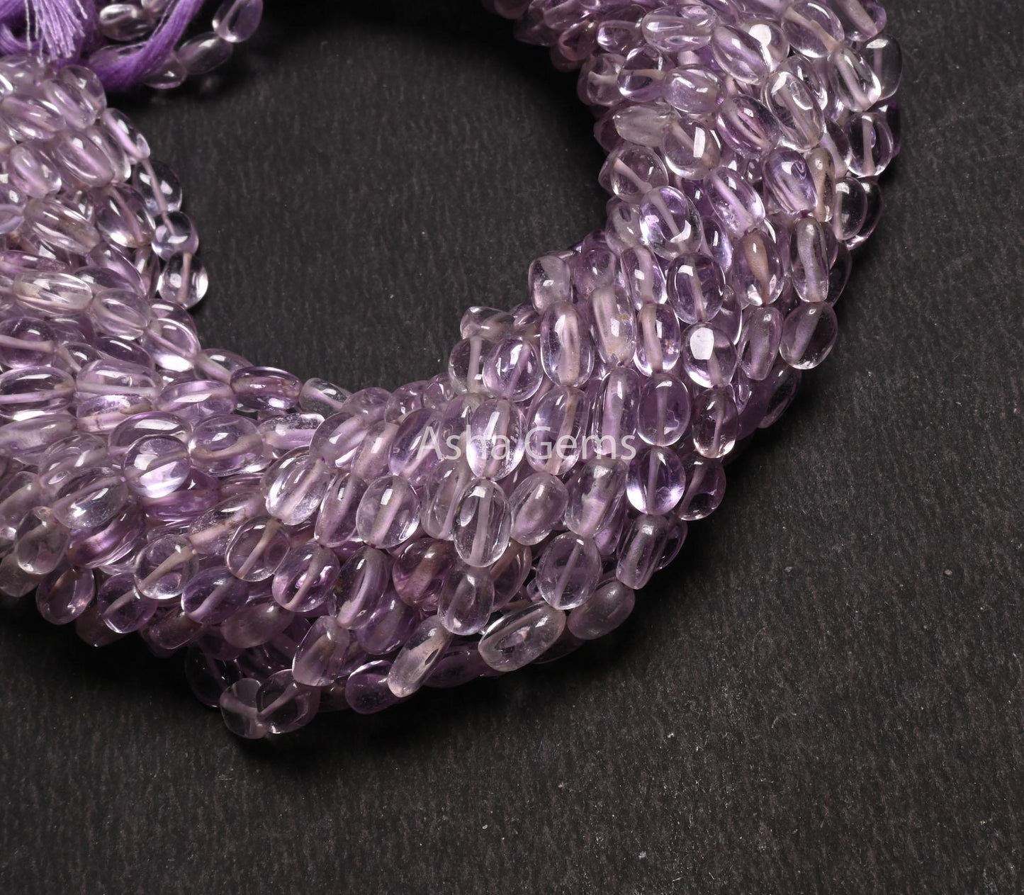 Fine Quality Pink Amethyst Smooth Oval Shape Gemstone Beads,13" Strand Shaded Pink Amethyst Handmade Oval Straight Beads Jewelry Crafts SALE
