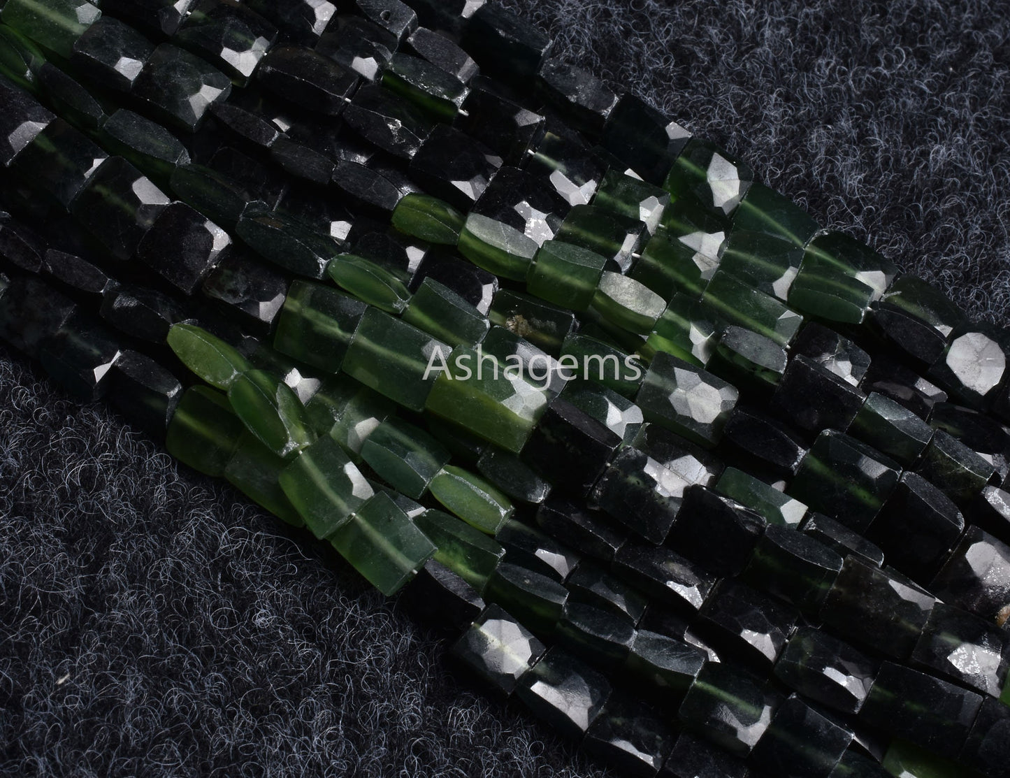 Beautiful Serpentine Fancy Chiclet Shape Beads,10"  Natural Shaded Green Serpentine Faceted rectangle Beads Jewelry Briolette Gemstone Sale