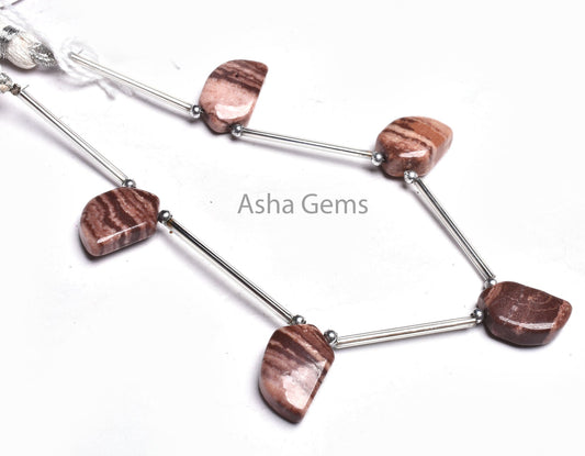 Beautiful Brown Jasper Fancy Mango Leaf Shape Gemstone Beads, Picture Jasper Smooth Handmade Side Drill Beads, Jasper Bead Handicraft SALE
