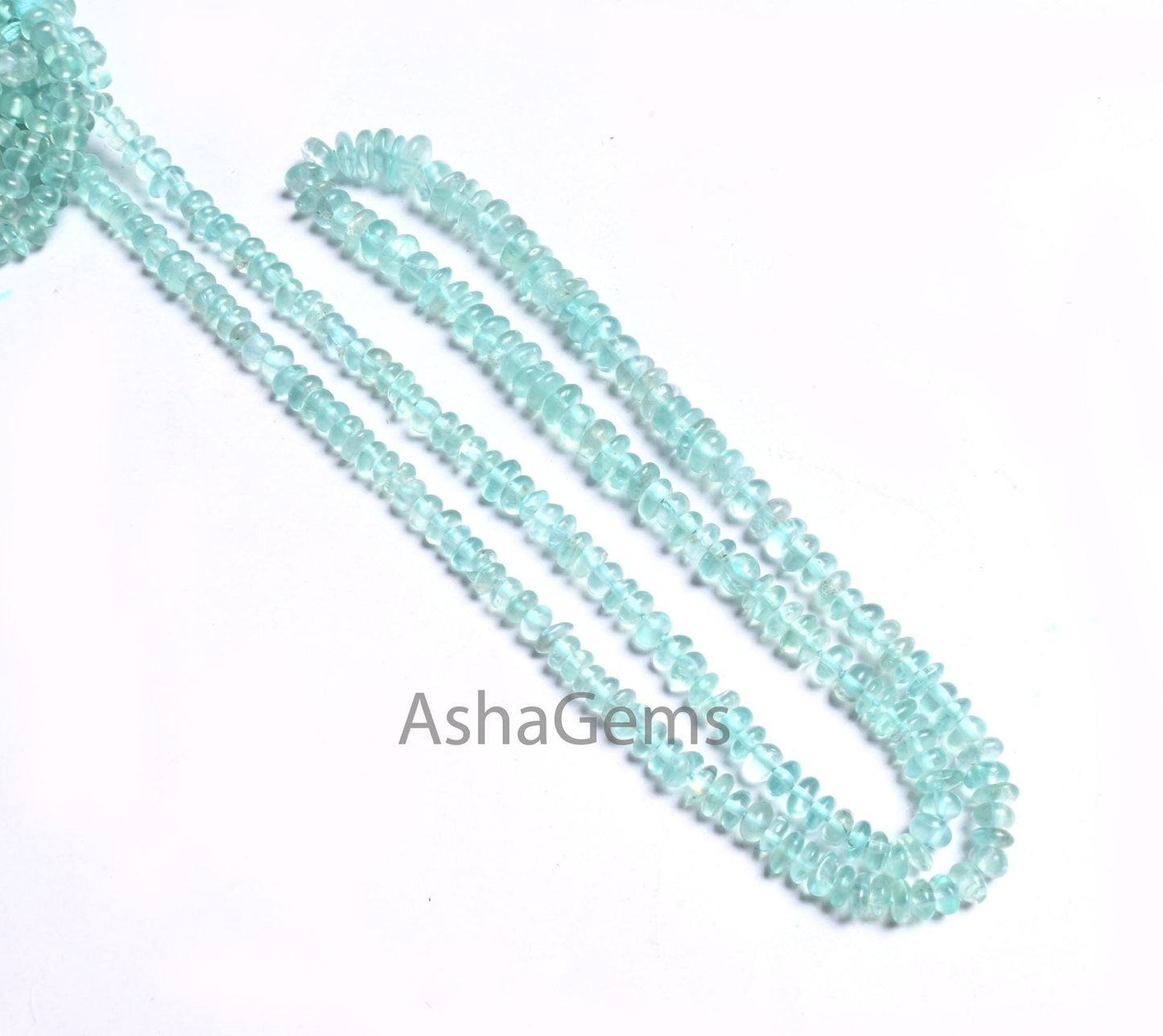 16" Strand Sky Blue Apatite Smooth Uneven Rondelle Shape Beads, Natural Apatite Plain Handmade Gemstone Bead Apatite Bead Jewelry SALE Craft (AG 12290)
