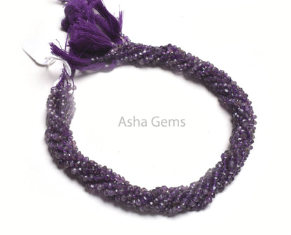 13 inch Natural African Amethyst Rondelle Shape Faceted Gemstone Beads,Purple Amethyst Hand Cut Beads,4, 4.50mm Amethyst Beads Gemstone SALE