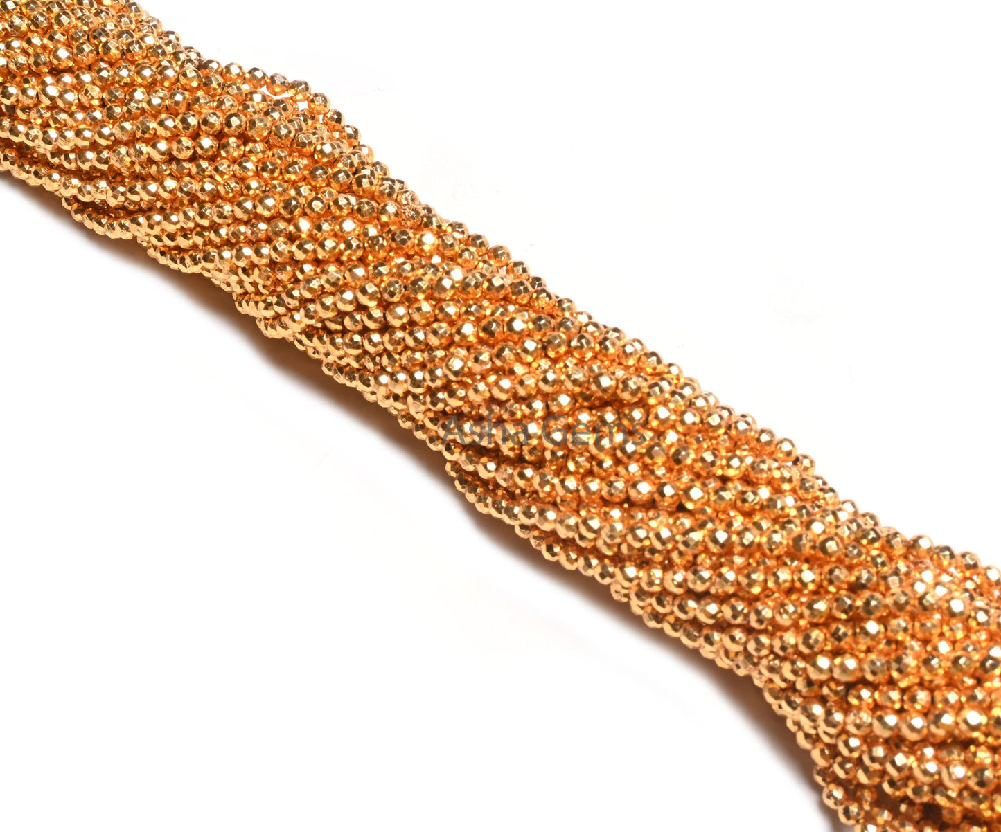 2.5 mm Beautiful Natural Golden Pyrite Coated Micro Cut Rondelle Faceted Gemstone Beads,12.5" AAA Quality Pyrite Rondelle Bead Jewelry Craft
