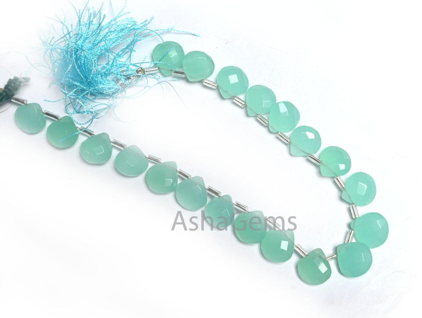 AAA Sea Green Hydro Quartz faceted Heart Shape Beads,8" Light Sea Green Hydro Checker Cut Heart Briolette Side Drill Bead Jewelry Craft SALE (AG 18596)