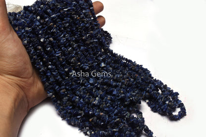 34inch Strand Natural Blue Sodalite Uncut Chips Gemstone Beads, Semi Precious Sodalite raw Rough Smooth Uneven tiny Beads Jewelry Craft SALE
