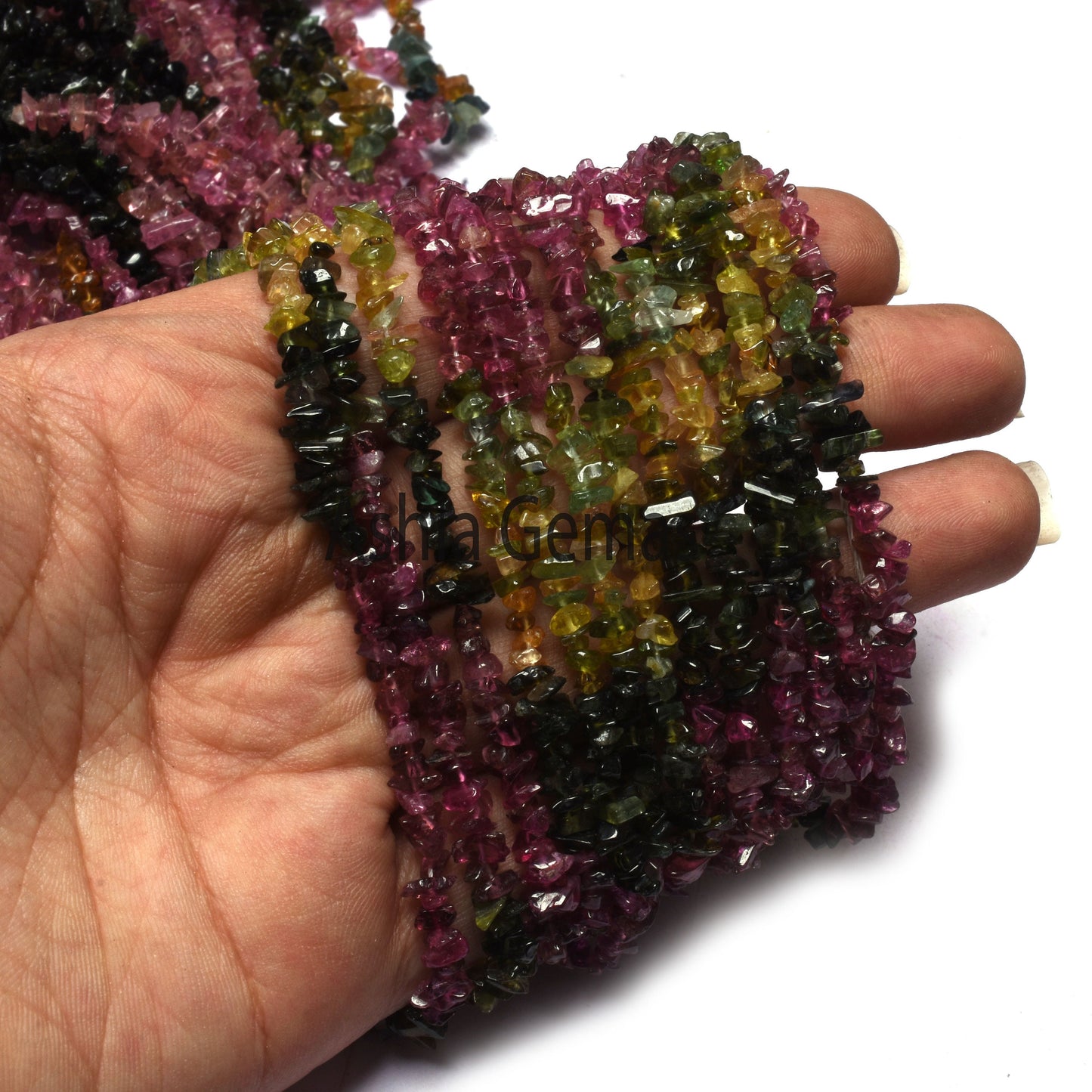 34" Strand Natural Multi Tourmaline Uncut Chips Gemstone Beads, Tourmaline Smooth Raw Rough Tiny Nuggets Beads, Fine Tourmaline Beads Sale