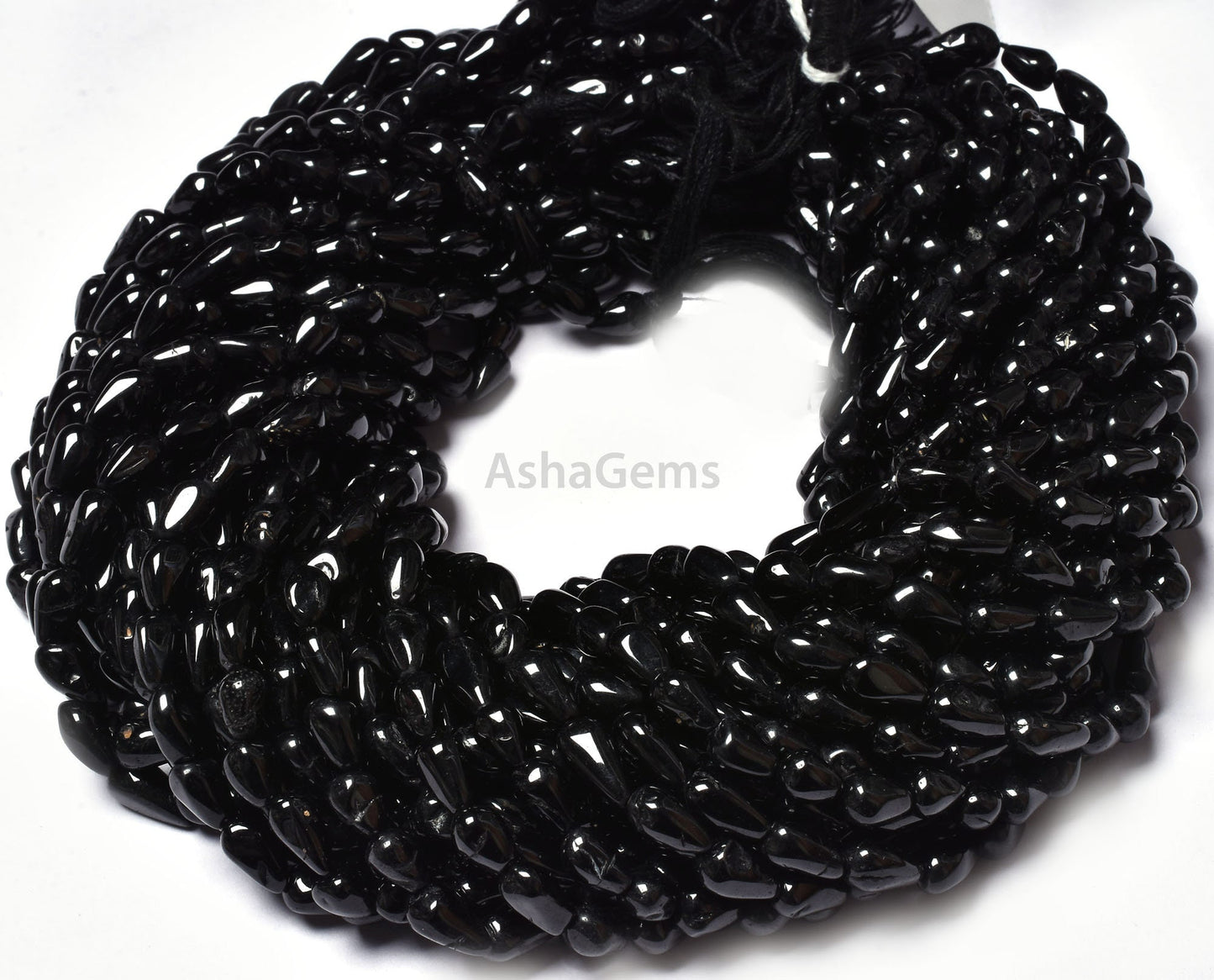 Natural Black Spinal Drops Shape Beads Black Spinal Smooth Teardrops Beads, Black Spinal Drops Beads, Briolette Beads For Jewelry Craft SALE