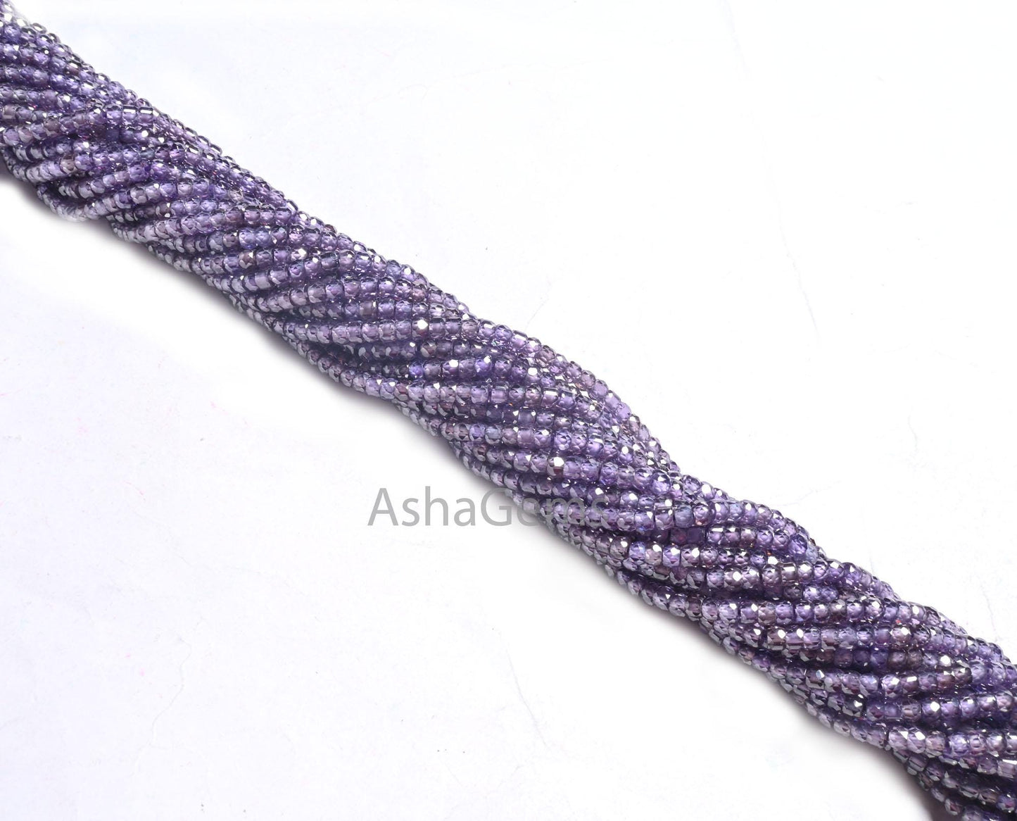 Fine Quality Mud Blue Zircon Rondelle faceted Micro Cut Beads,12.5" Cubic Zircon machine Cut Beads,3.2 mm Zircon Bead Necklace Jewelry Craft