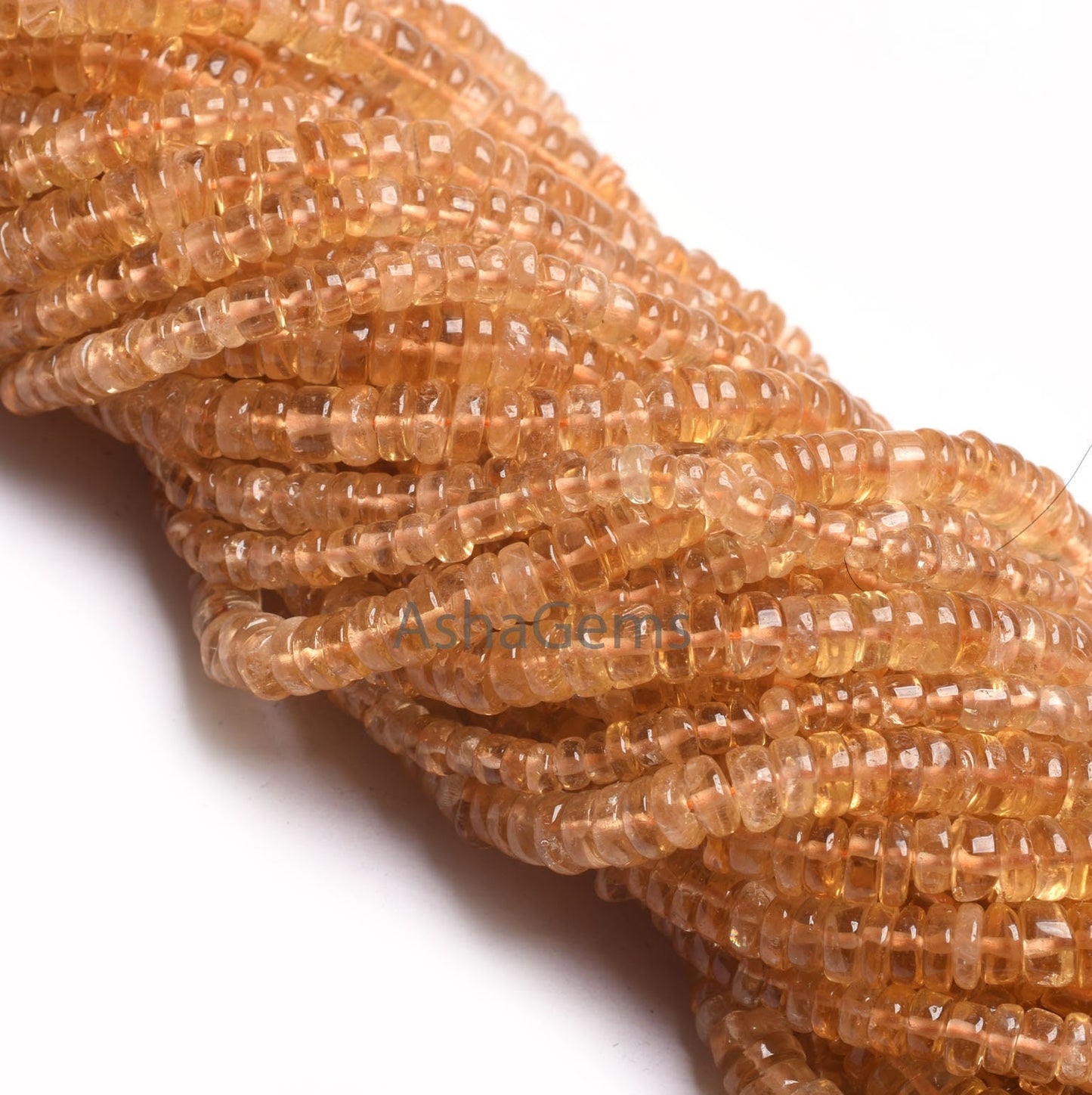 Natural Yellow Citrine Quartz Smooth Flat Tyre Beads, Fine Citrine Plain Handmade Heishi tyre bead Gemstone Citrine Bead Jewelry Making SALE