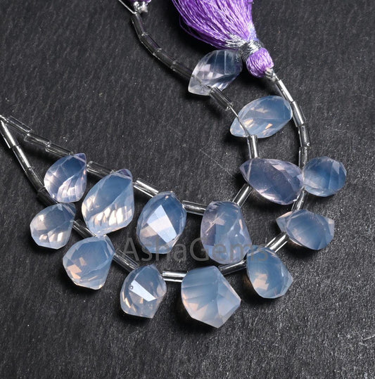 Beautiful Lavender Quartz Fancy Twisted Drop Shape Beads, Rare Purple Lavender Quartz faceted Briolette Gemstone Lavender Bead Jewelry Craft (AG 18636)