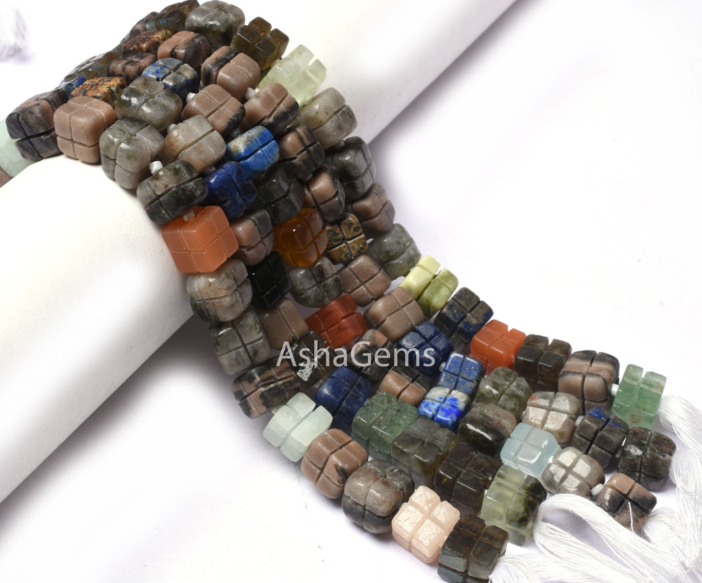 Beautiful Multi Color Gemstone Carved Box Shape Beads,9-10 mm, Disco Cube Box Carving Beads, Mix Color Carve 3D Cube Box Bead Jewelry Making