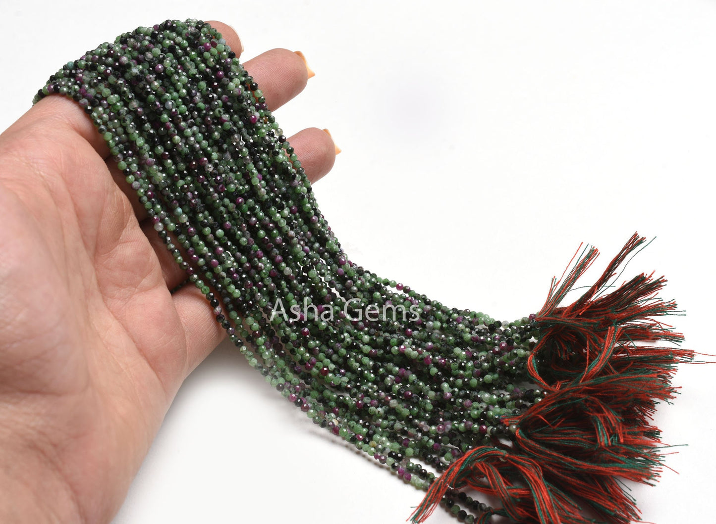 Natural Ruby Zoisite Micro Cut Faceted Gemstone Beads,2.5 mm Rare Ruby Zoisite Machine Cut Rondelle Beads, Ruby Zoisite Bead Strand Jewelry