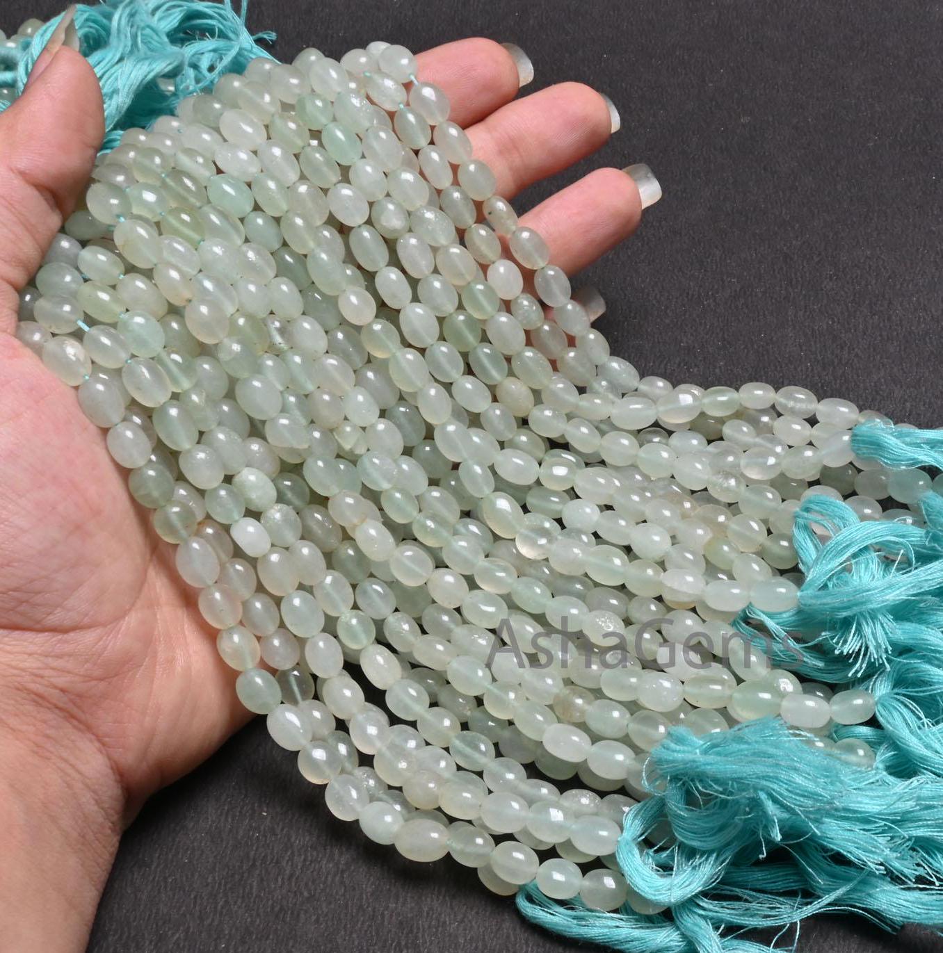 Beautiful Light Green aventurine fancy Puff Oval Shape Handmade beads, Natural Grape Green aventurine Smooth Oval Gemstone bead Jewelry SALE