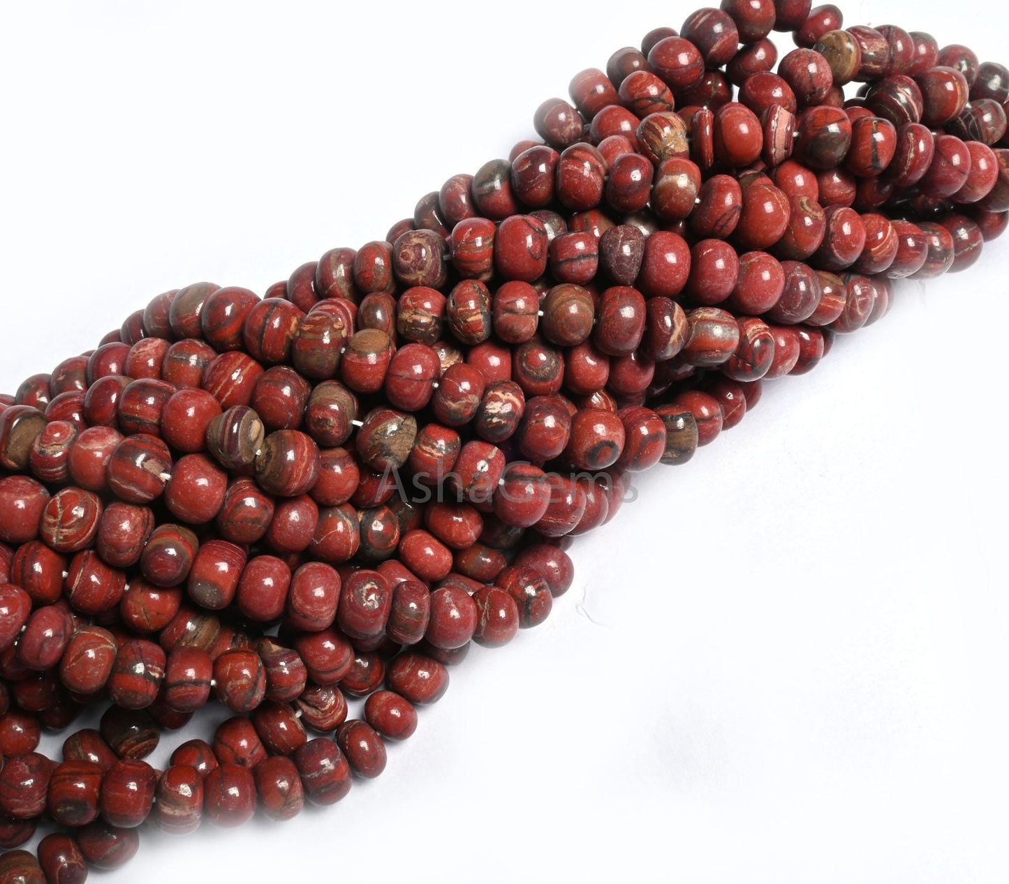 Natural Red Jasper Smooth Rondelle Shape Gemstone Beads,8-9 mm Fine Blood jasper Plain Handmade Beads, Shaded jasper Beads Necklace Jewelry