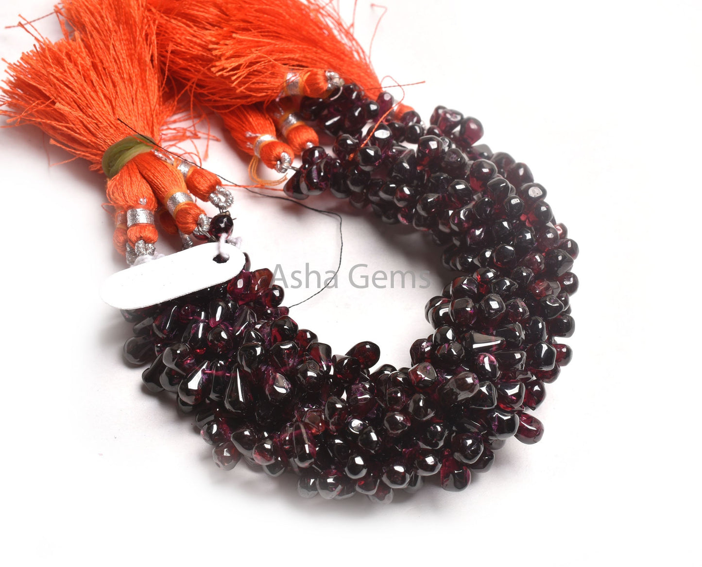 Red Garnet Smooth Drop Shape Gemstone Beads,8" Strand Natural Garnet Plain Handmade Uneven Teardrop Beads Garnet Jewelry making Craft SALE