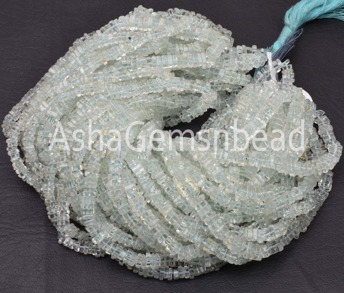 Natural Blue Aquamarine Smooth Square Shape Gemstone Beads, Aquamarine Beads, AAA Aquamarine Plain Handmade Heishi Square Flat Beads Jewelry