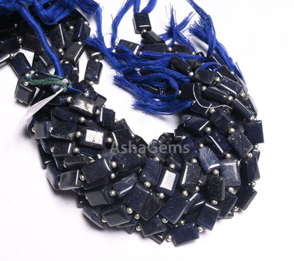 Beautiful Blue Quartz Fancy Rectangle Shape Handmade Beads,9" Quartz Smooth Chicklet Straight Drill Gemstone Loose Bead Jewelry making Craft