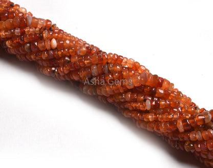 Carnelian Smooth Handmade Tyre Shape Gemstone Beads,11" Strand Natural Orange Red Carnelian Plain Uneven Tyre Bead Carnelian Bead Craft SALE