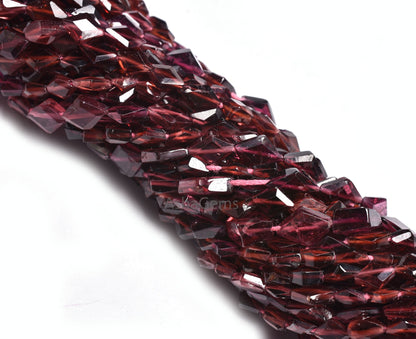 Beautiful Garnet Fancy Rhombus Shape Gemstone Faceted Beads,13"Strand Red Pink Garnet Table Cut Faceted Briolette Rhombus beads AAA Garnet