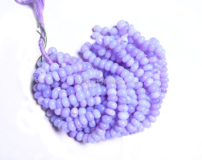 Beautiful Lavender Blue Opal Smooth Rondelle Handmade Beads,8 mm AAA Blue Opal Plain Gemstone Loose Beads Opal Jewelry Necklace Making Craft