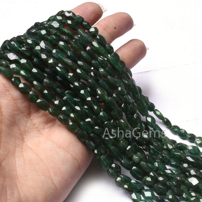 Beautiful Green Mica Faceted Oval Shape Beads,13" Strand Natural Mica Indian Cut Oval Gemstone Beads Green Mica Handmade Briolette Bead SALE