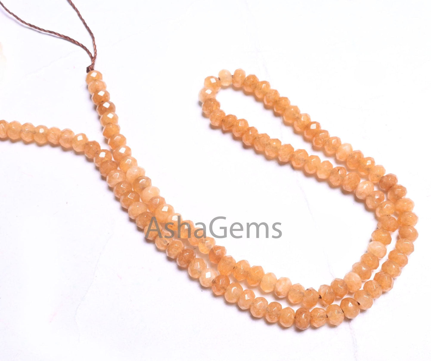 14" Fine Quality Dusky Brown Jade Quartz Faceted Gemstone Loose Beads,4.5x3 mm Beautiful Brown Jade Machine Cut Rondelle Beads Jewelry SALE