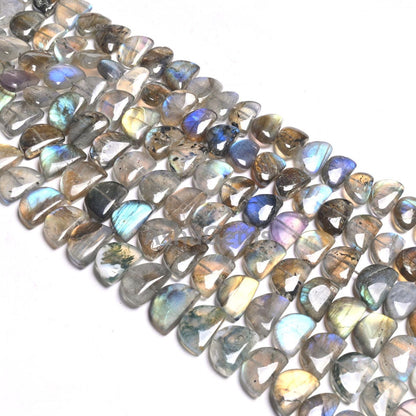 Natural Flash Labradorite Fancy D Shape Smooth Beads,8.5" Multi Fire labradorite half Moon Smooth Handmade Gemstone Bead Jewelry Crafts SALE