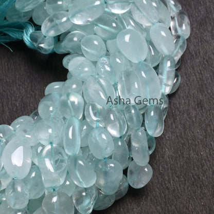 Beautiful Topaz Smooth Nugget Gemstone Loose Beads,8-13mm Sky Blue Topaz Handmade Uneven Tumble Straight Drill Topaz Bead Jewelry Craft SALE (AG 22295)