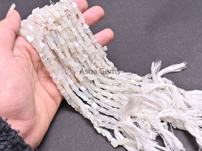 Beautiful White Moonstone faceted Nugget Gemstone beads,12.5"natural Moonstone Indian Cut Tumble Tiny bead Moonstone Bead Jewelry craft SALE