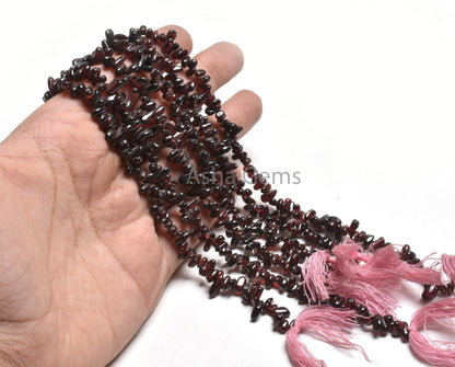 Natural Red Garnet Handmade Smooth Drop Tiny Gemstone Beads,13"Garnet Uneven Teardrop Bead, Garnet Side Drill Bead Jewelry Making Craft SALE