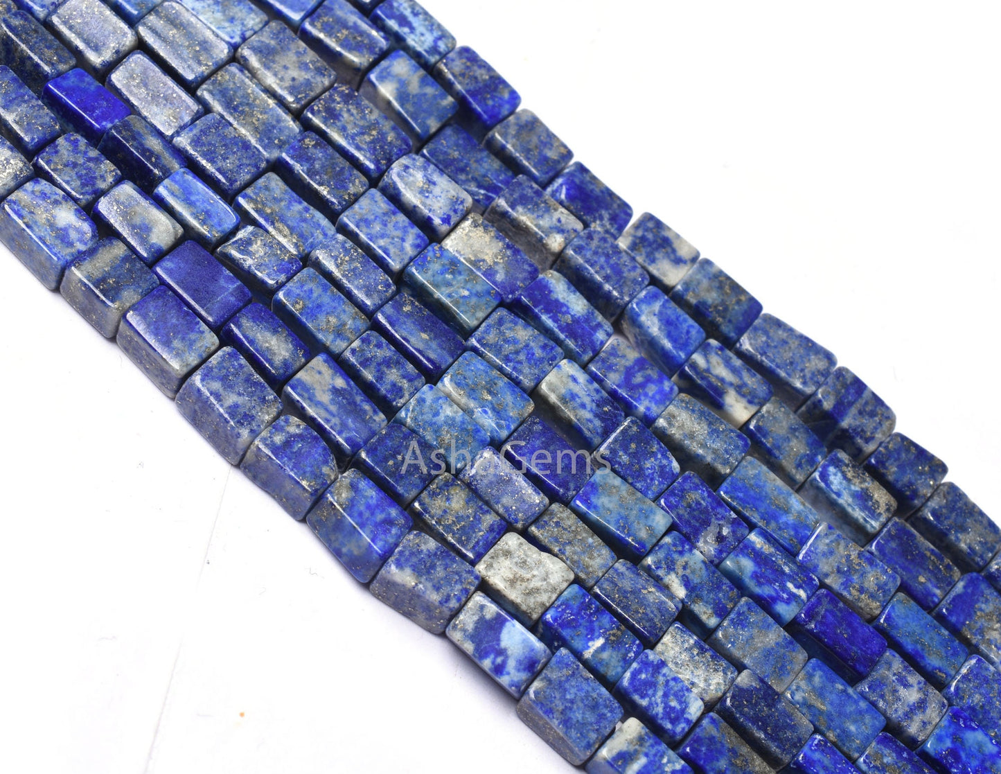 Lapis Lazuli Smooth Gemstone Beads,13" Strand Natural Blue lapis Plain handmade Uneven Shape Rectangle Beads, Lapis Beads For Jewelry making