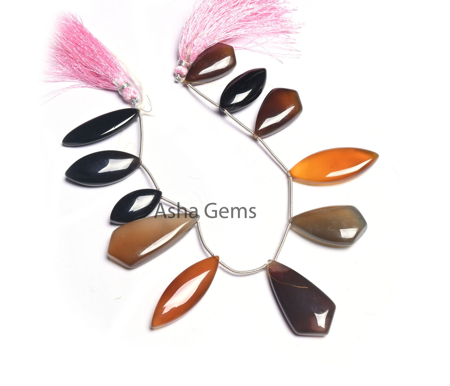 Multi Color Chalcedony Fancy Mix Shape Smooth Gemstone Beads, Disco Chalcedony Mix Shape Handmade Fancy Side Drill Chalcedony Beads Jewelry