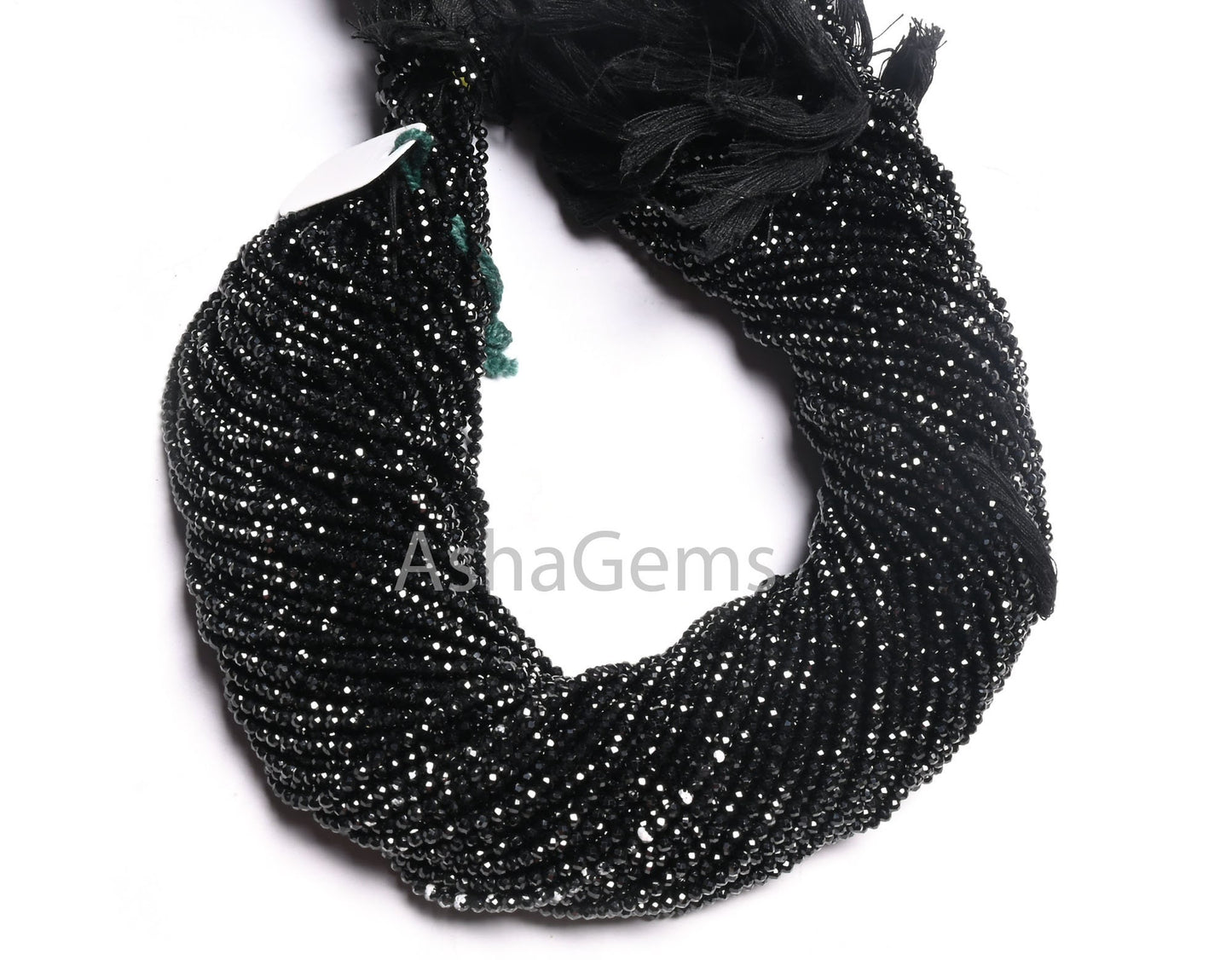 AAA Quality Natural Black Spinel Micro Cut Rondelle Faceted Gemstone Beads,2.5mm Coal Black Spinal machine Cut Tiny Spinel Bead Jewelry SALE