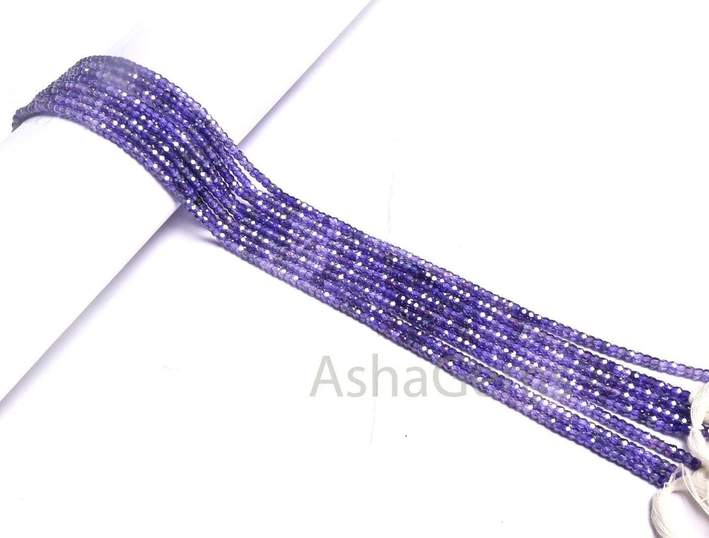AAA Quality Shaded Purple Zircon Micro Machine Cut Rondelle Gemstone Beads, 13" Purple Blue Zircon Faceted Rondelle Beads Jewelry Necklace
