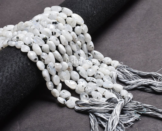 Beautiful Moss Rainbow Moonstone smooth Nugget Beads, Natural Black Dot Rainbow Tumble Uneven Handmade Straight Dril Bead Jewelry Craft SALE (AG 22248)