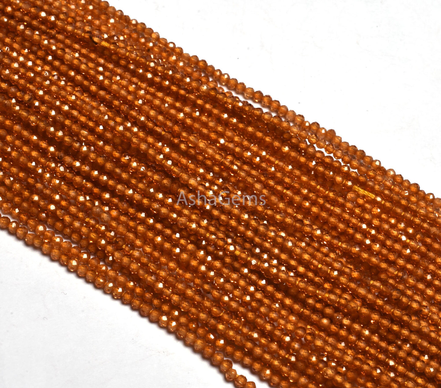 Rare Spessartite garnet Micro Faceted Rondelle Gemstone Beads,1.6 mm Fanta Garnet Machine Cut Bead,13" AAA Orange Garnet Beads For Necklace