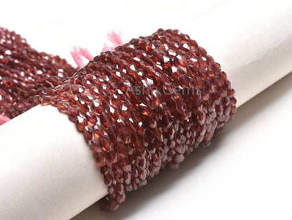 Natural Garnet faceted Oval Shape Gemstone Loose beads,15" Pink Garnet Oval Briolette Indian Cut Handmade Straight Drill Garnet bead Jewelry