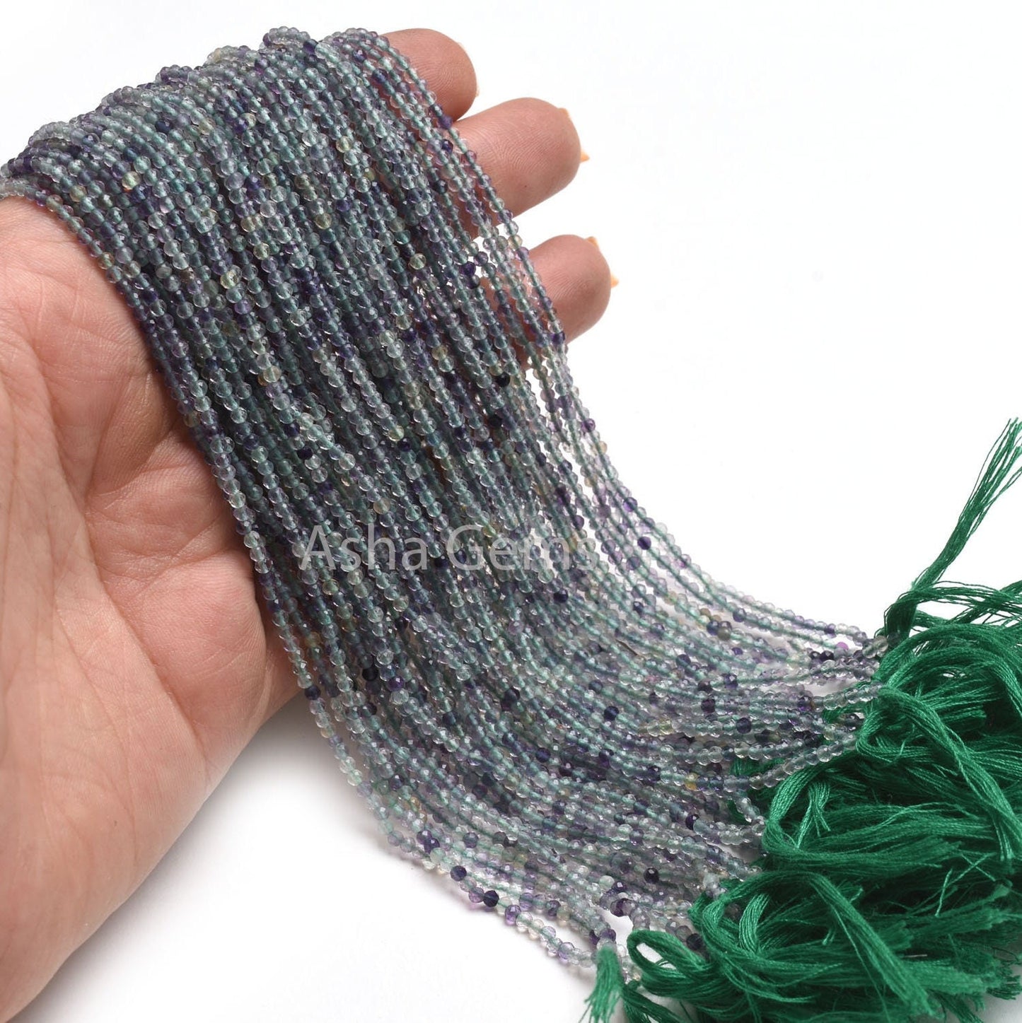 Multi Green Fluorite Faceted Rondelle Shape Beads, 2.25mm Beautiful Fluorite Micro Cut Gemstone Beads Machine Cut Fluorite Bead Jewelry Sale