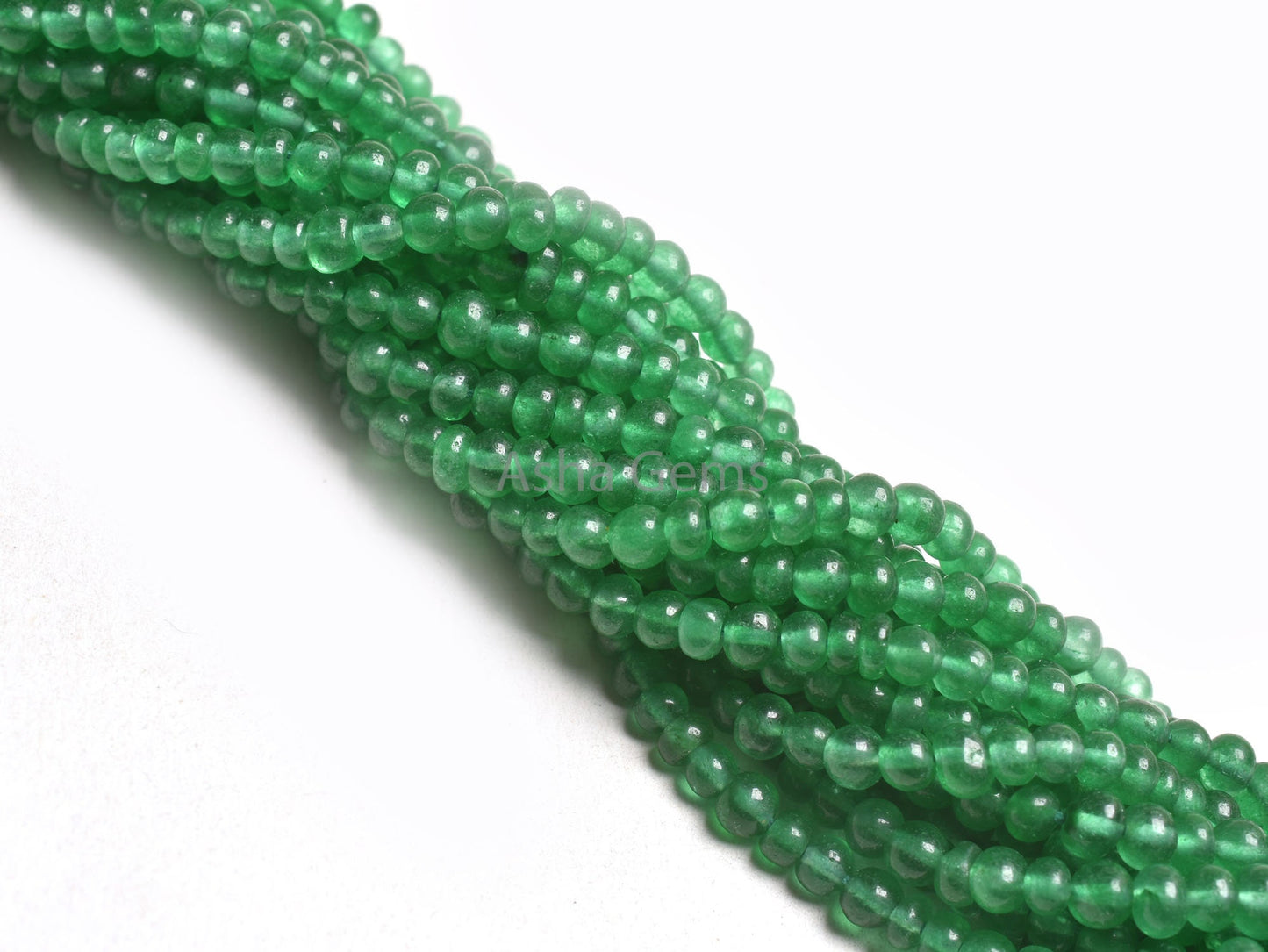 3.5 mm Green Quartz Smooth Handmade Rondelle Beads, Fine Green Quartz Smooth Gemstone Tiny Beads, Green Quartz Bead Jewelry Handicraft SALE