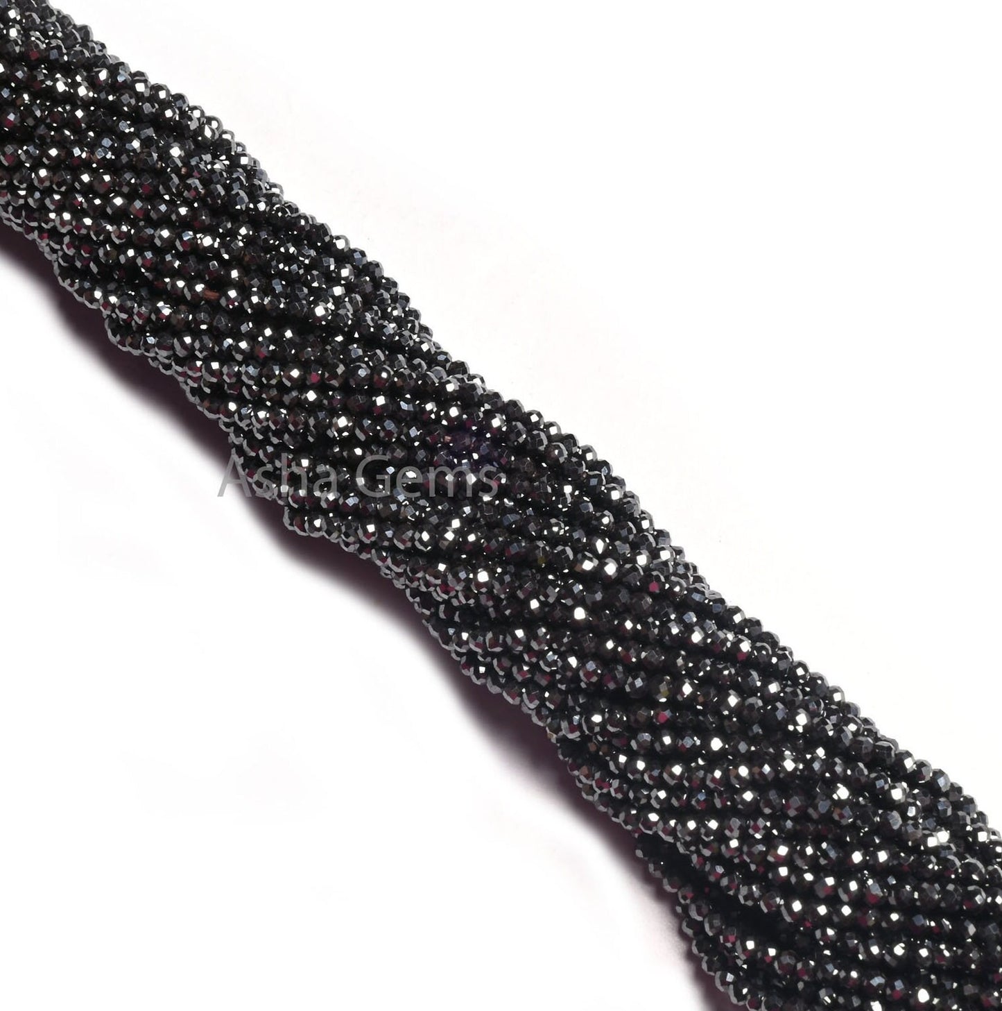 2 mm Natural Hematite Micro Cut Beads,12.5" Fine Quality Gunmetal Faceted Rondelle Tiny Gemstone Beads Jewelry Making Craft,Hematite Beads