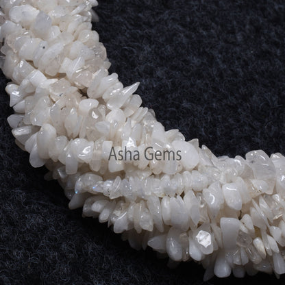 Beautiful 34" Strand Natural White Agate Uncut Chips Gemstone Beads, Fine Agate Raw Rough Smooth Tiny uneven Beads, Agate Beads Jewelry SALE