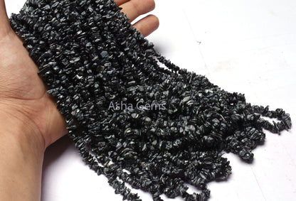 34 inch Strand Natural Black Obsidian Gemstone Uncut Chips Beads, AAA Obsidian Smooth Raw rough Beads Nugget Beads For Necklace Jewelry SALE