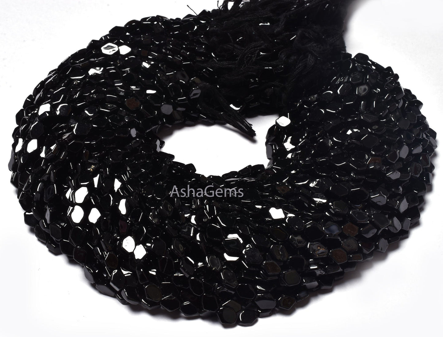 beautiful Black Spinel Smooth Fancy Shape Gemstone Beads,13" Strand Natural Black Spinel Plain Handmade Uneven Rhombus Shape Beads Jewelry
