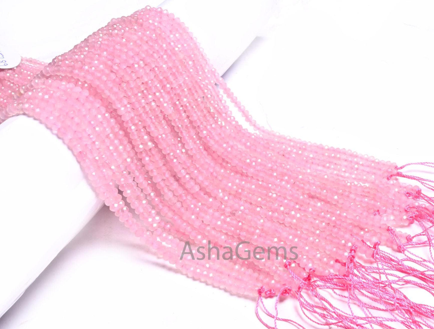 AAA Quality Pink Jade Quartz faceted Rondelle Shape Beads,4.5x3 mm Rose Pink Jade Quartz machine cut Gemstone Loose Beads Jewelry Craft SALE