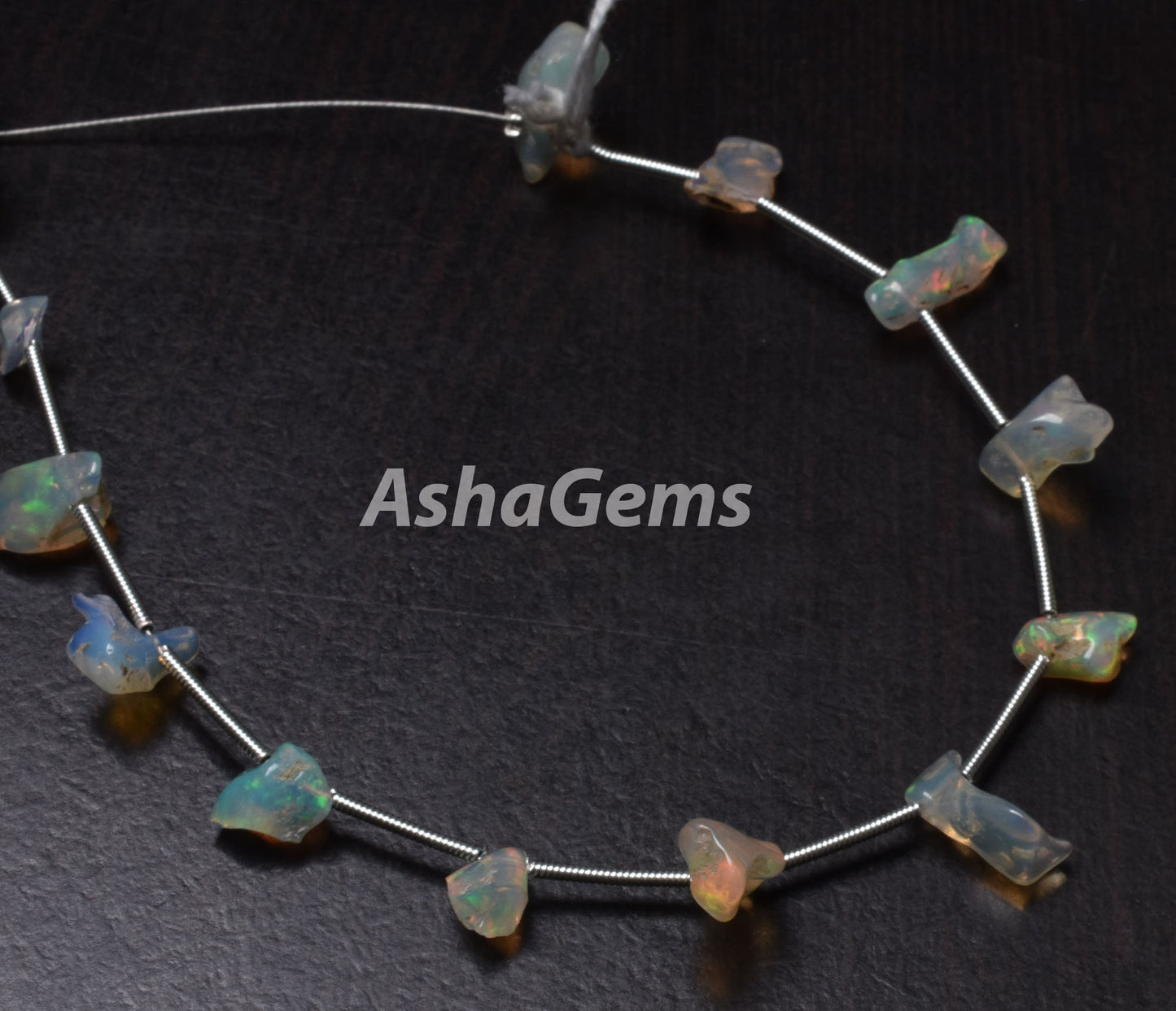 Natural Welo Fire Ethiopian Opal Raw Nuggets Beads, 5.5-14 mm Beautiful Rainbow Fire Untreated Ethiopian Opal rough Beads, Rock Mineral Opal