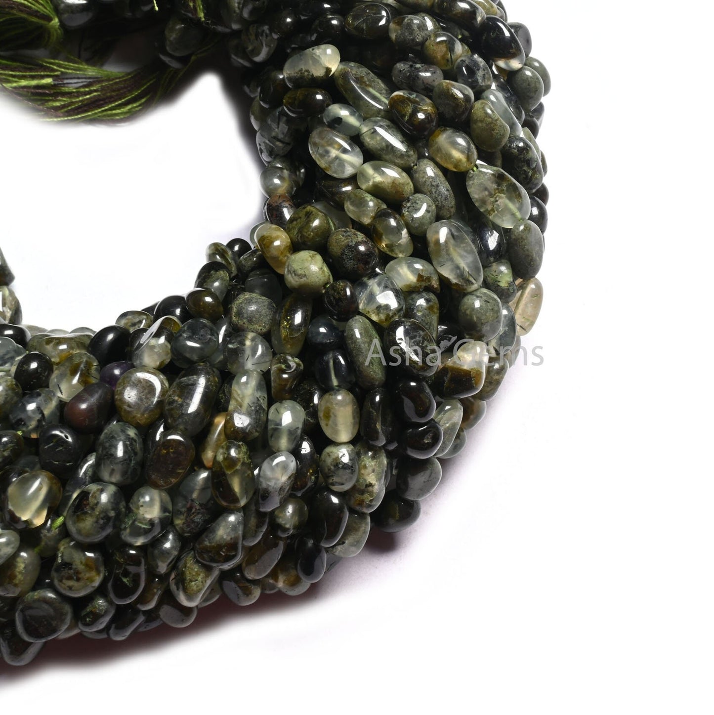 Natural Moss Prehnite Smooth Nuggets Beads,5-8 mm prehnite Beads, Moss Green Prehnite Tiny Nugget Uneven Gemstone Beads Jewelry Craft SALE