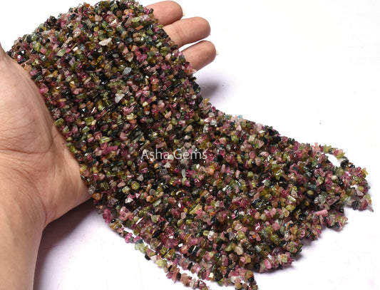 Natural Multi Tourmaline Uncut Chips Beads,34" Strand Disco Tourmaline Smooth Raw Rough Bead Fine Quality Tourmaline Bead Jewelry Craft SALE